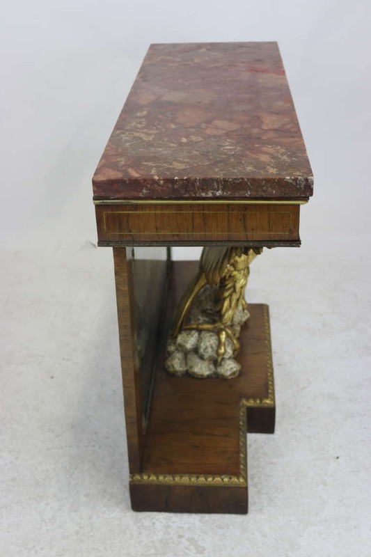 English Regency Style Rosewood Eagle Console Pier Table 19th century gallery