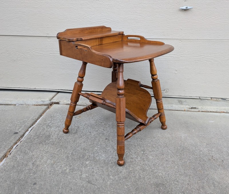Vintage Sprague & Carleton Mid Century Modern Maplelux Maple Wood Step Table