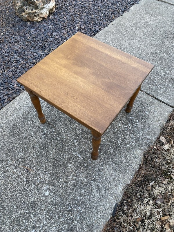 Vintage Ethan Allen “SITABLES BY BAUMRITTER” Heirloom Maple Nutmeg BENCH Table