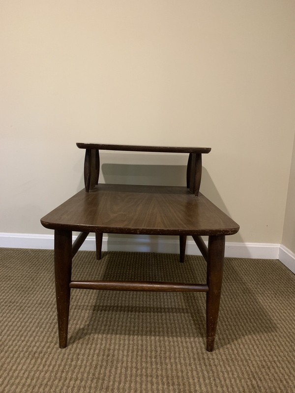 Mid Century Top Step End Table (Step-T35) ( READ )