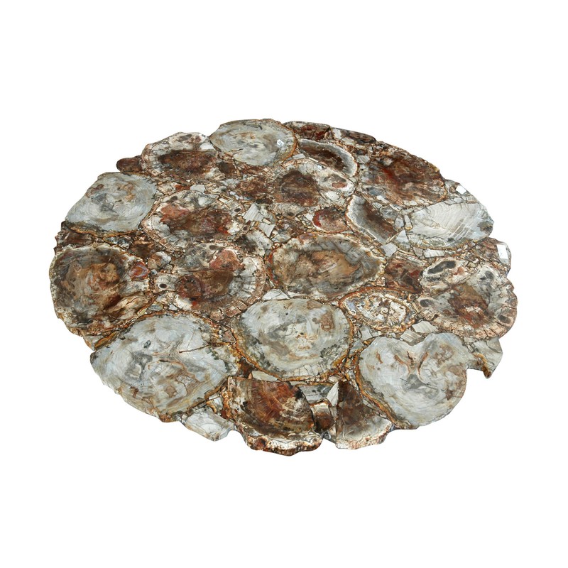 Fossil Wood Table Stone Vintage Classic Home Design