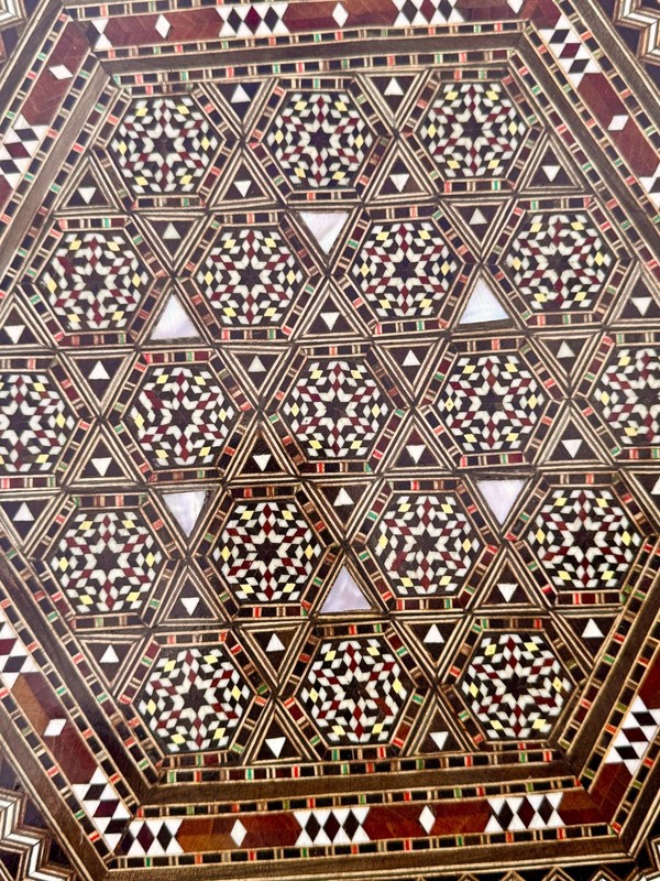 antique marquetry middle eastern table table gallery