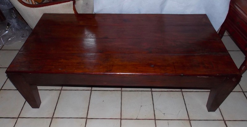 Early Solid Walnut Hand Hewn Pegged Coffee Table (CT-159)