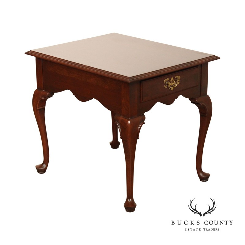 Ethan Allen ‘Georgian Court’ Queen Anne Style Cherry End Table
