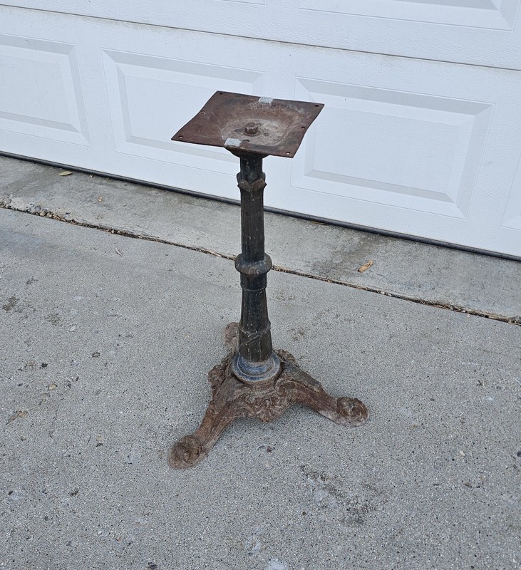 Antique Cast Iron Table Base Haasbrock-Sonderguard Cast Iron Stand