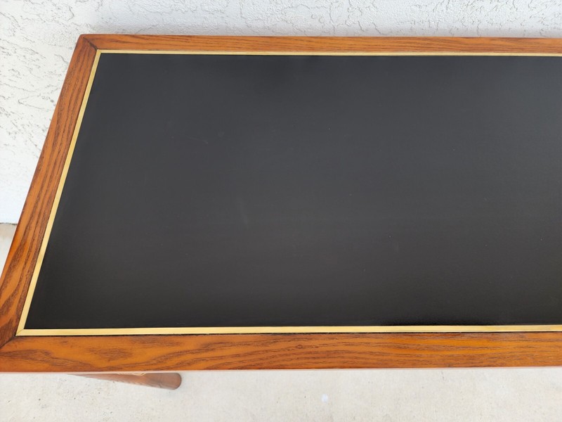 Bamboo Console Sofa Table Vintage 1970s Boho MCM gallery