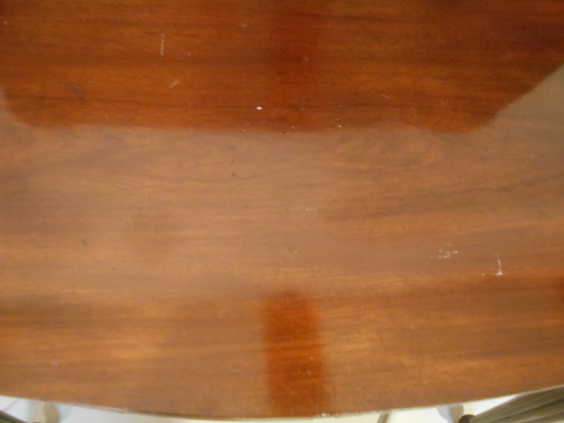 ANTIQUE 18th C. SHERATON COOKIE CORNER REEDED LEG CARD TABLE~ FLAME BIRCH PANEL gallery