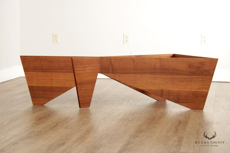 Mid Century Modern Sculptural Walnut Coffee Table Base gallery