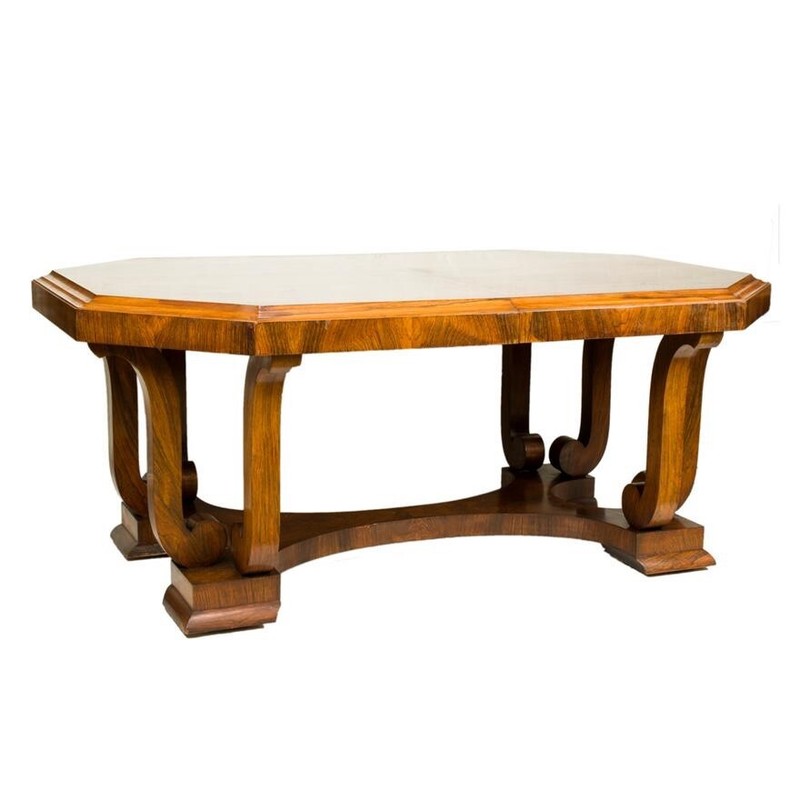 ART DECO ROSEWOOD DINING TABLE - CIRCA 1930 (AF1-008:) gallery