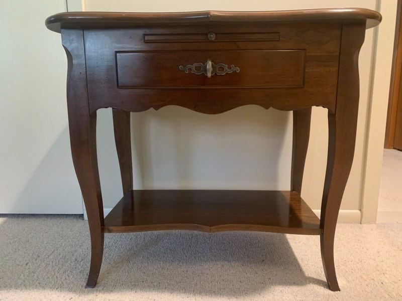 BAKER Rectangle Table with Low Shelf, 1 Drawer and Slide Tray