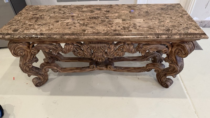 Marble Stone Top Italian Console Table gallery
