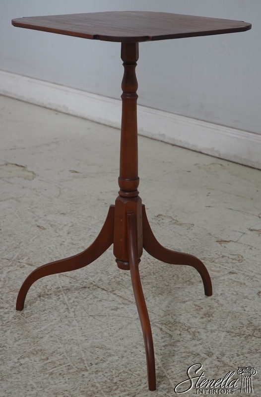 L70080: ELDRED WHEELER Cherry Queen Anne Tea Table Candle Stand gallery