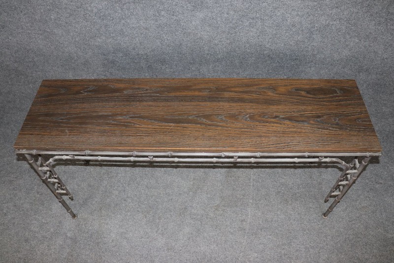 Bagues Style Metal & Laminate or Formica Top Console Table gallery