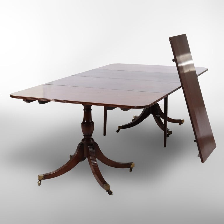 Antique Duncan & Phyfe Style George III Mahogany Banquet Table C1820 gallery