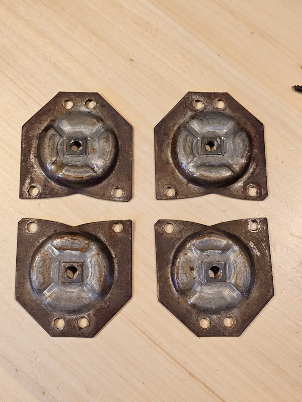 4 TAPERED ATOMIC WOOD COFEE TABLE LEGS BRACKETS vintage MID CENTURY MODERN