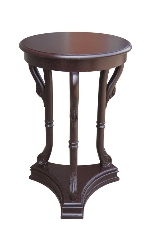 French Directoire Crackle Lacquer Gueridon Swan Pedestal Table Sculpture Stand gallery