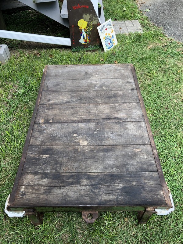 Vintage Industrial Cart/Coffee Table “Local Pick Up Only” 4ft Long , 30’ Wide gallery