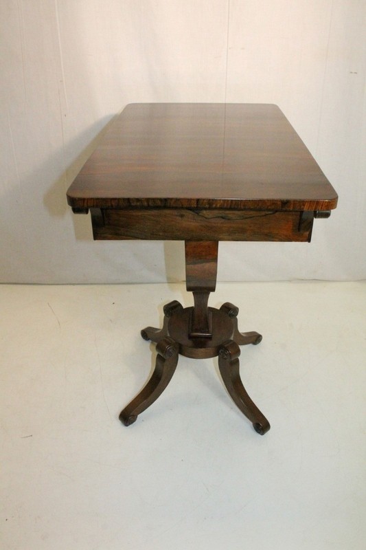Exquisite Antique Regency Style Rosewood Writing Table, 19th C. gallery
