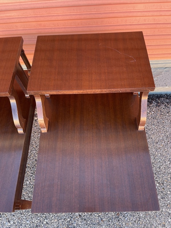 Pair Of Vintage Mersman End Table Genuine Mid Century Modern Tiered Step 2 Tier gallery
