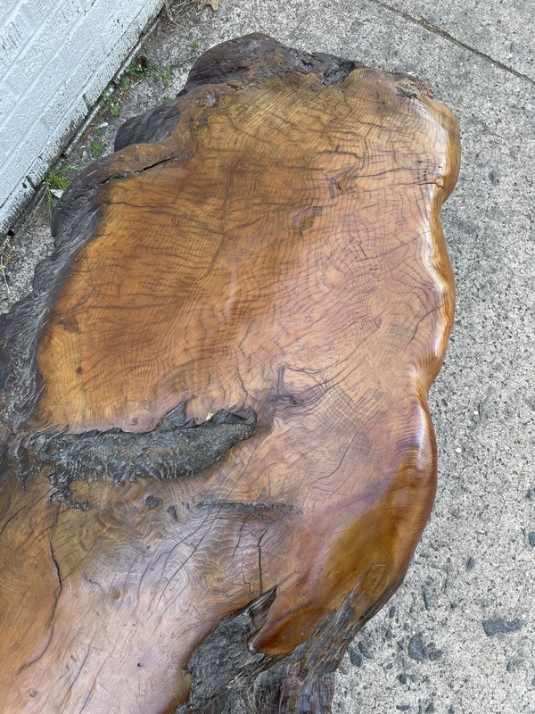 VTG 1970’s Single Slab Live Edge Coffee Table, 9ft , Custom Built, Organic, MCM gallery