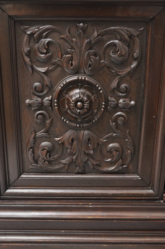 Antique Italian Renaissance Carved Walnut Hairy Paw Foot Desk Console Table Base gallery