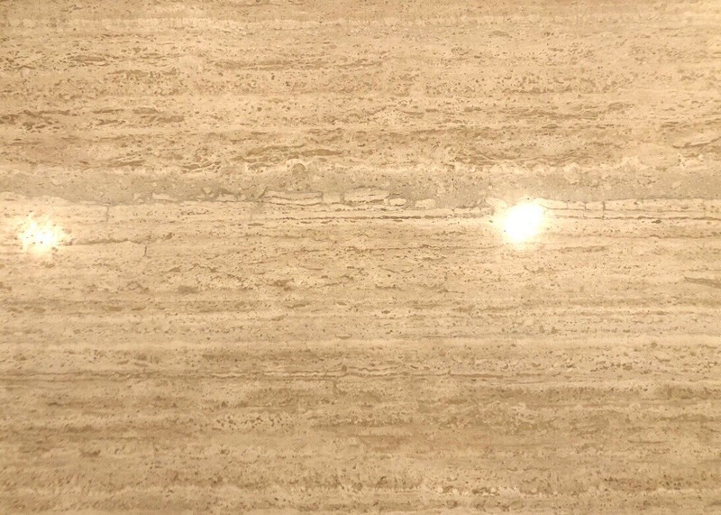 Vintage Italian Travertine Coffee Table | MCM Postmodern Polished Stone gallery