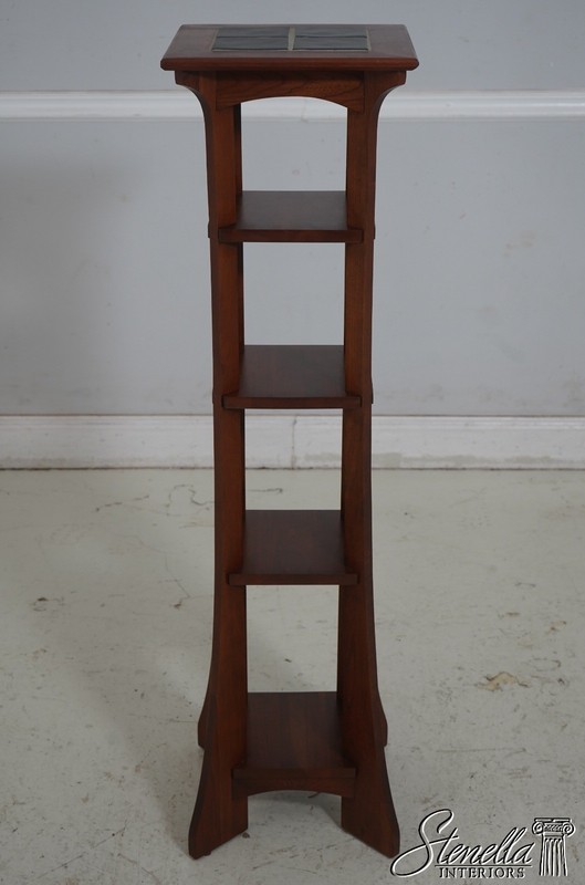 69141: ETHAN ALLEN Arts & Crafts Cherry Tile Top Stand gallery