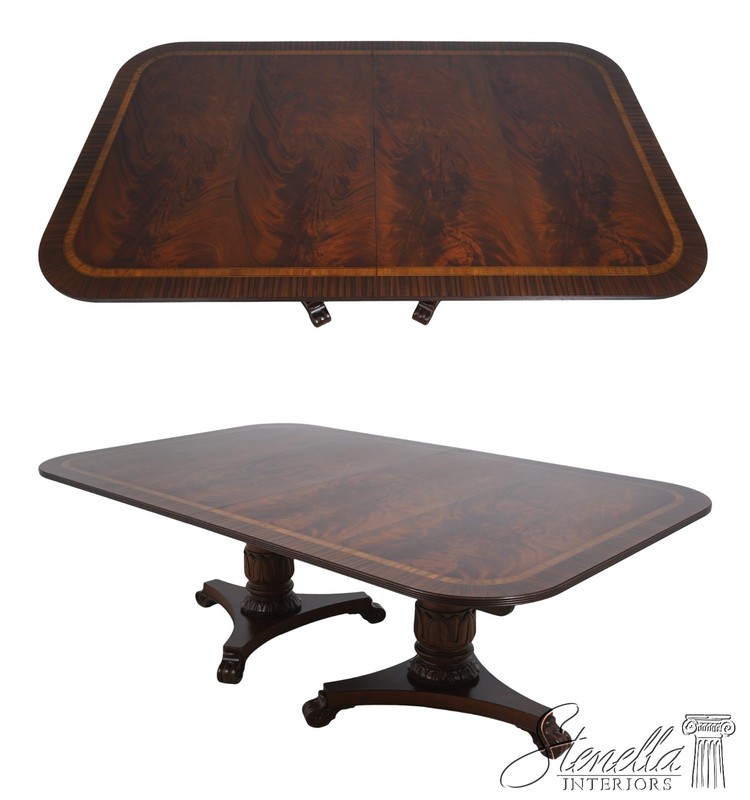 L62807: Regency Style Flame Mahogany Dining Room Table