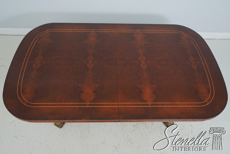 L70718: MAITLAND SMITH Mahogany Inlaid Double Pedestal Dining Table gallery