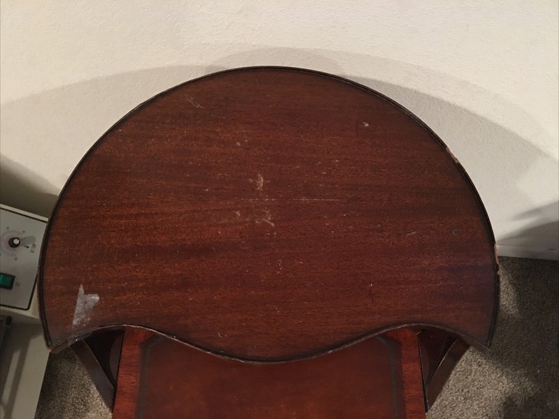 Vintage Antique Inlaid Round Accent End Table Lamp Table gallery