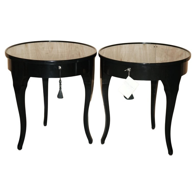 PAIR OF RALPH LAUREN RRP £11,440 MAYFAIR OCCASIONAL SIDE END LAMP WINE TABLES