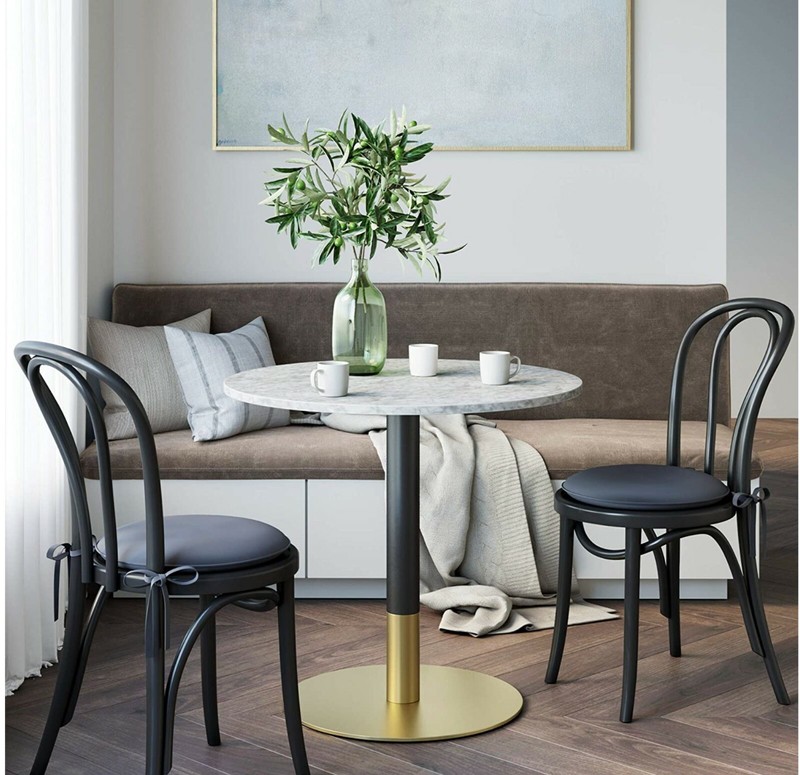 Nathan James Lucy Small Mid-Century Modern Kitchen or Dining Table with Faux Car gallery