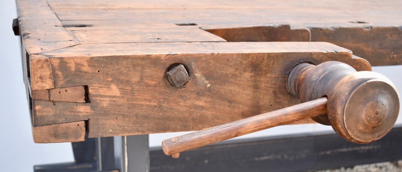 Oak Trestle-Base Carpenter's and Joiner's Workbench gallery