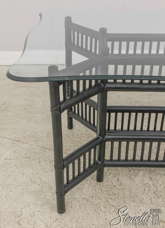 L59710EC: Bamboo Form Base Glass Top Dining Room Table gallery