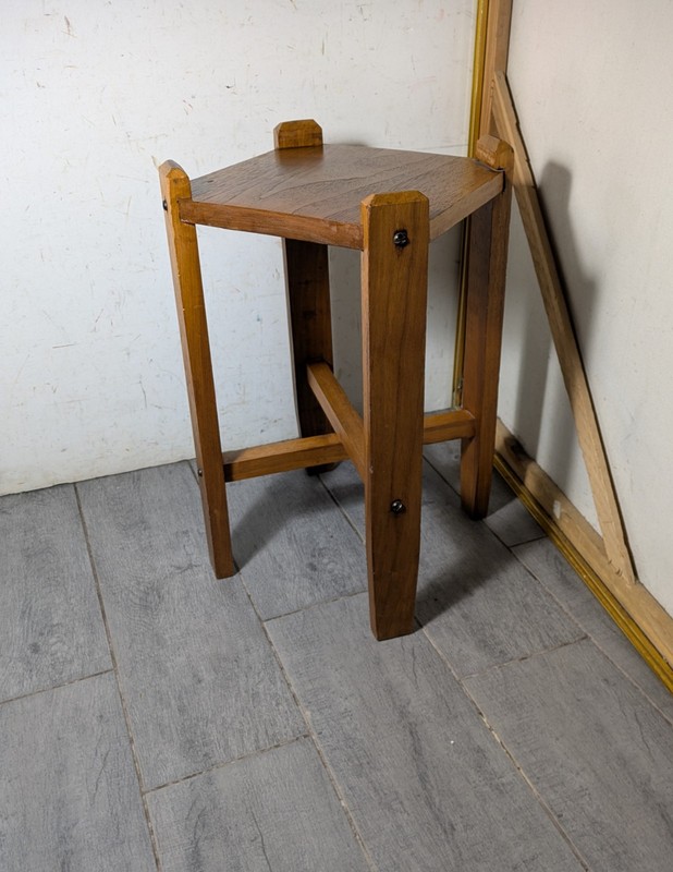 Vintage Mission Style Rustic Solid Wood Plant Stand Pedestal Small Table J75 gallery