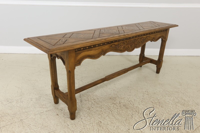 55516EC: Viking Oak Carved Console Sofa Table by ROM WEBER gallery