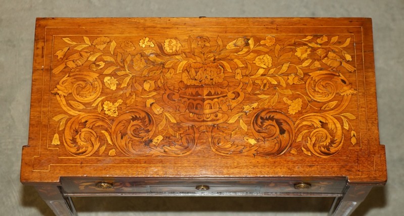 FULLY RESTORED CIRCA 1800 DUTCH MARQUETRY INLAID CHESS POKER GAMES CARDS TABLE gallery