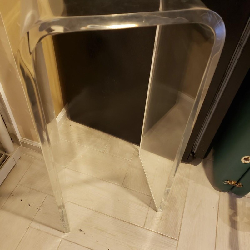 MCM CHARLES HOLLIS JONES Modern Lucite Waterfall Console Floating Table 36"x15" gallery