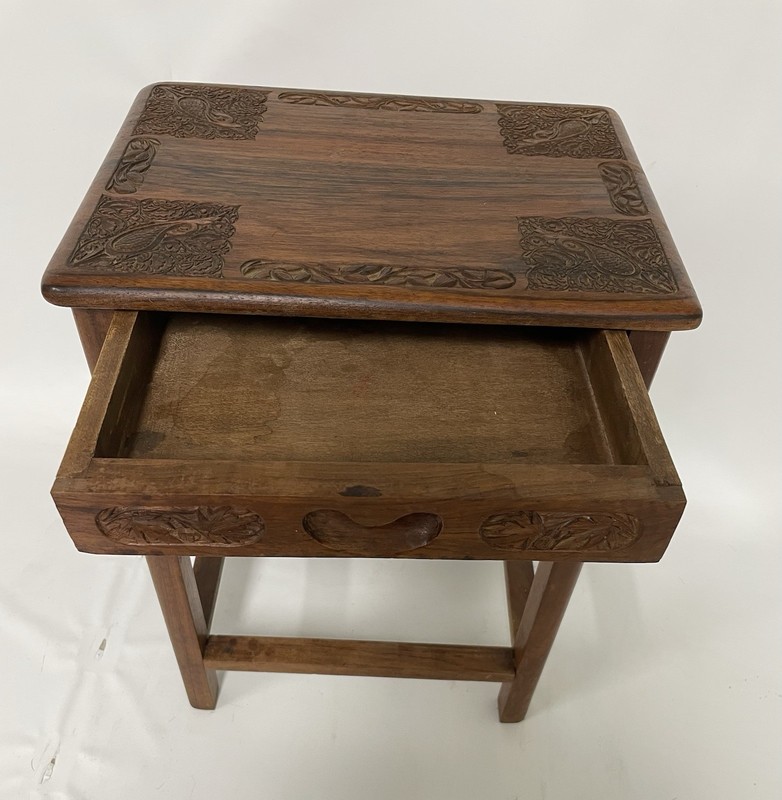 Vintage Carved Wood Nesting Tables gallery