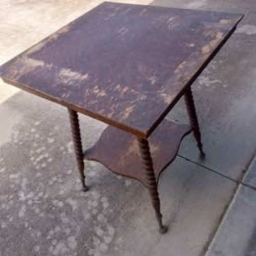 Antique Table – over 70 years old – 24″ x 24″ lower shelf 15″ x 15″ hight 28
