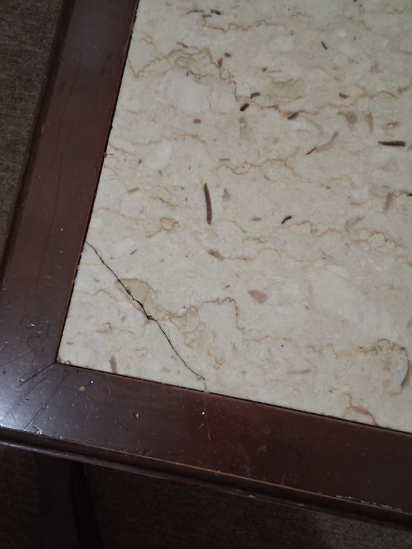 Pair Of Mid Century Walnut Marble Top Side Table / End Table gallery