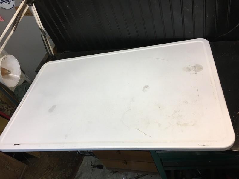 Vintage Hooser Porcelain Table Top 40.5in x 25in Farm Table Top gallery