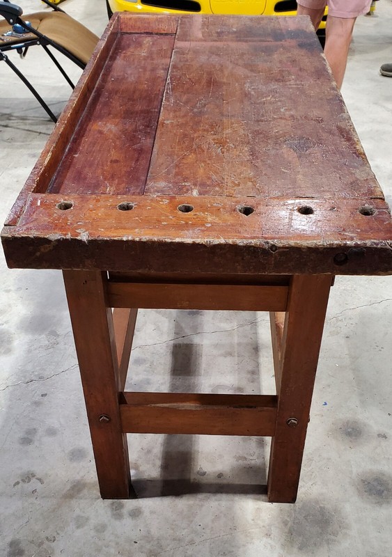 Vintage Antique Carpenter's Work Bench, Table or Kitchen Island gallery