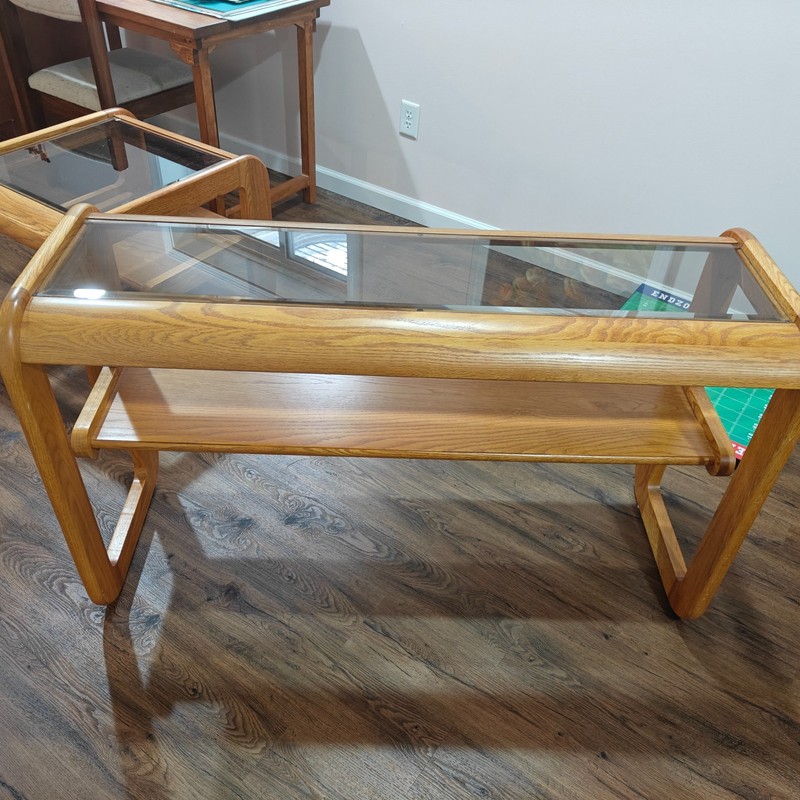 Mid Century Modern Lou Hodges Console Table and End Tables, made by Mersman gallery