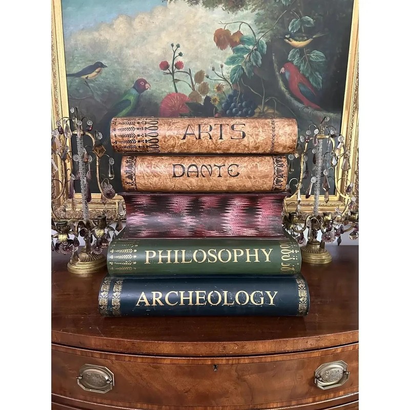 Vintage Italian Tole Book Stack Table gallery