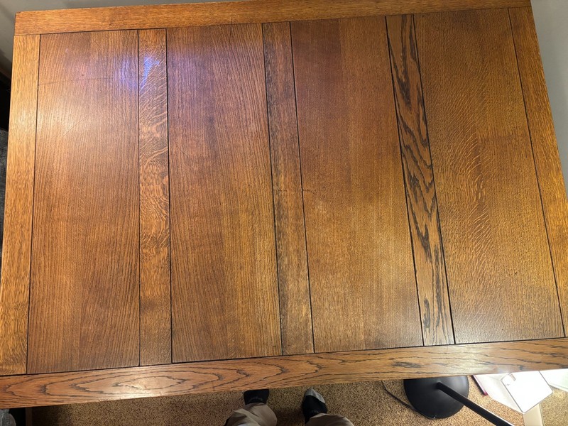 Early 20th Century English Draw Leaf Oak Table, Antique Very Good Condition gallery