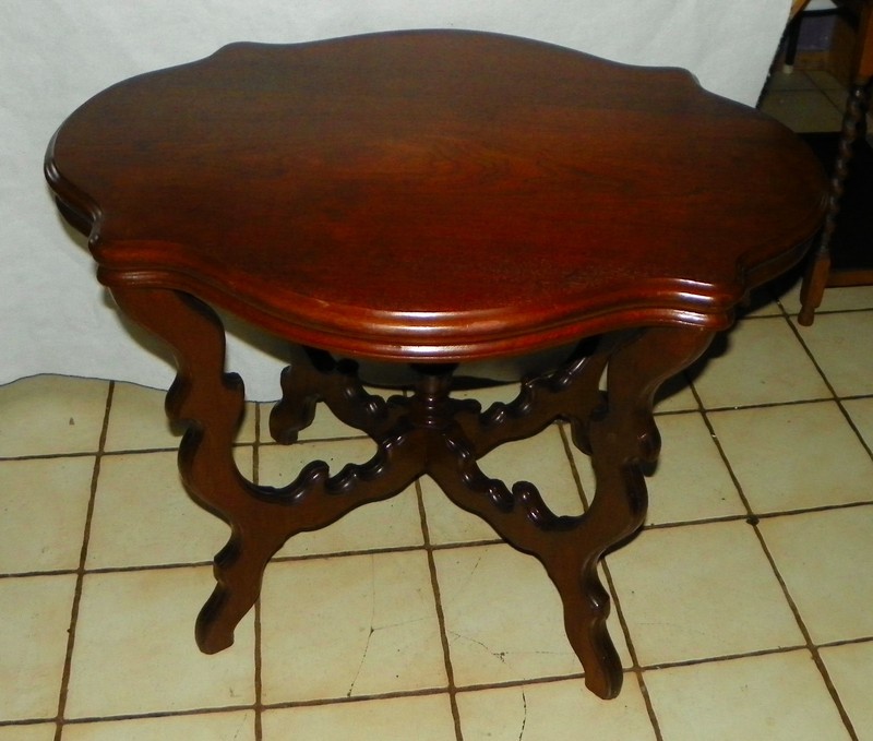 Solid Walnut Turtle Top Center Table / Parlor Table (PRT76) gallery