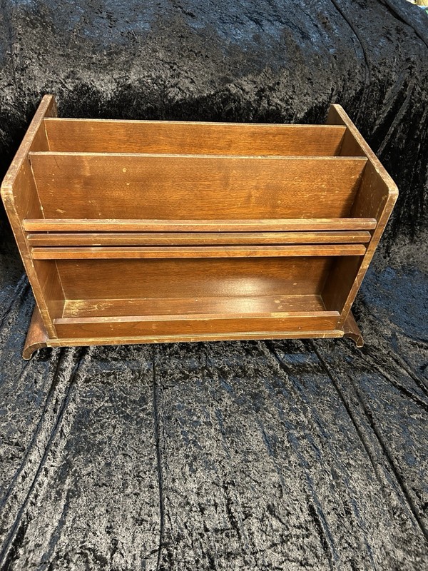Vintage Imperial Grand Rapids Magazine MCM Newspaper Rack Deco # 2067 gallery