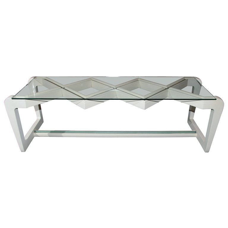 Lacquered Gesso Art Deco Cocktail Table by Atelier Borsani Varedo, Italy, 1940