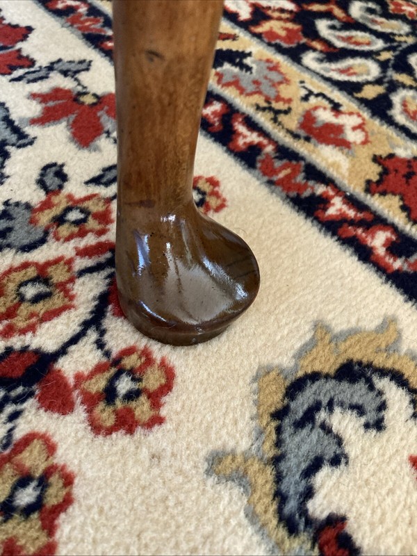 Baker Furniture Queen Anne Walnut Side Table End Table Round W/ Drawer gallery